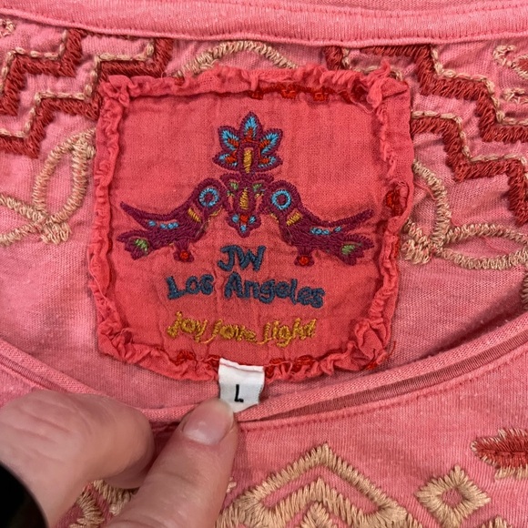 Johnny Was Embroidered Pink Top - Picture 5 of 6